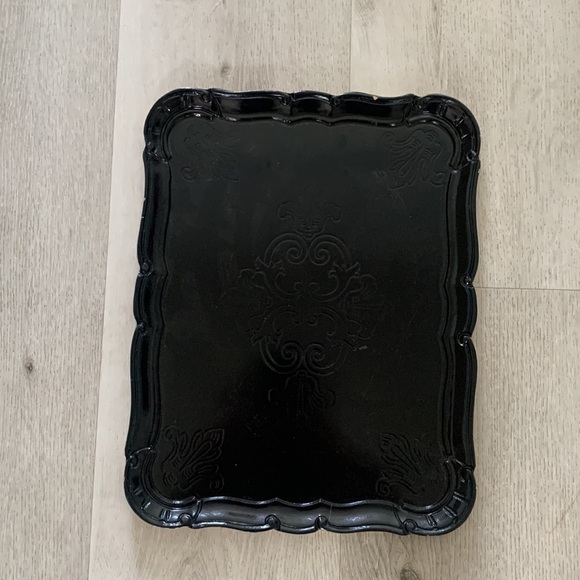 R+D. Lab Sara tray black gold wooden made in Italy hand made modern glam - Picture 13 of 14